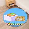 Custom Name LankyBox Printed Round Rug Carpet Chair Rug Area Rug Entryway Doormats,for Office Chair Living Room Bedroom Kitchen Room.