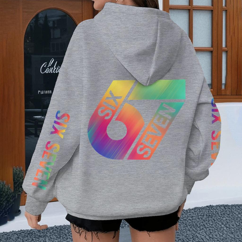 Frühling Herbst Punk Nummer 67 Kinder Kapuzenpullover Jungen Vintage Sechs Sieben Druck Lässig Langarm Streetwear Mode Mädchen Kapuzenpullover
