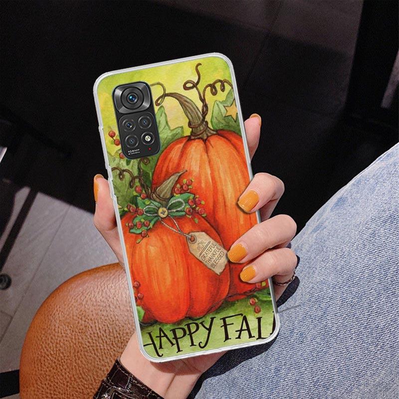 Pumpkin Happy Fall Autumn Phone Case For Xiaomi Redmi Note 15 14 13 12S 12 11 Pro Plus 14S 11S 11E 10 10S 11T 5G Personalized Co