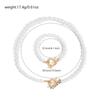 Fashion Versatile Irregular Shaped Pearl Necklace Bracelet Temperament Sweet Design Sense Love Jewelry Hot Sale