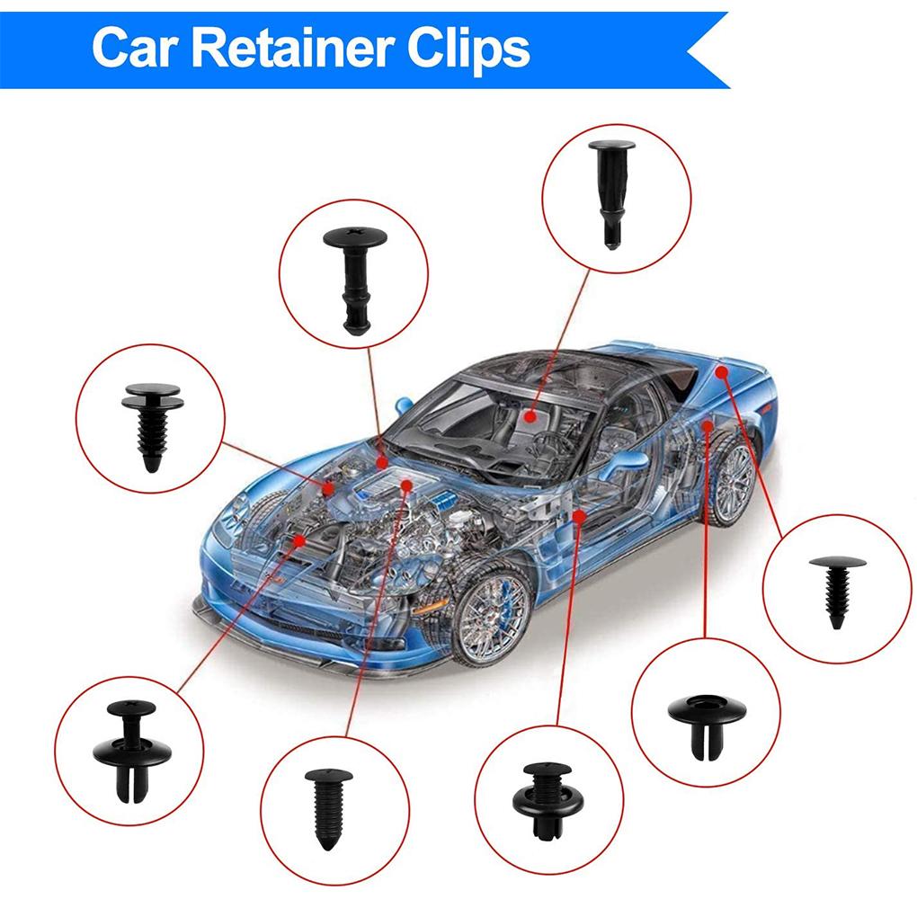 Pack of 210 Car Retainer Clips Bumper Decorative Trim Fastener Rivets