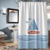 Bathroom Thickened Waterproof Curtain Mildew Proof Shower Curtain Shower Partition Curtain Shower Curtain Bathroom Curtain Free Perforation