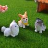 12Pcs Cartoon Cute Simulation Color Dog Micro Landscape Gardening Small Ornaments Pet Dog Diy Accessories