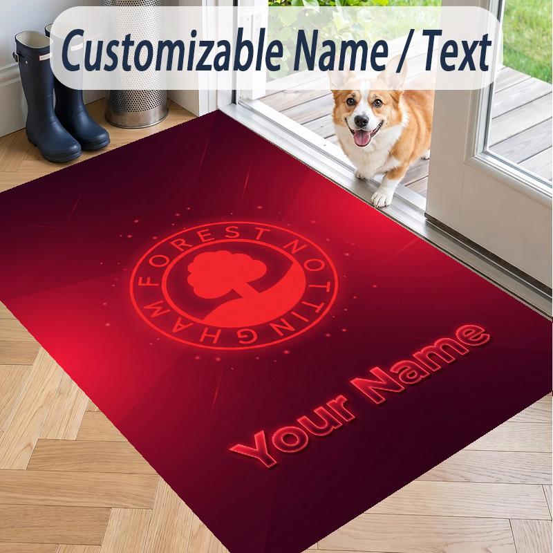 Custom Text Printed Rug Nottingham Forest FC Non Slip Floor Carpet For Home Room Decor