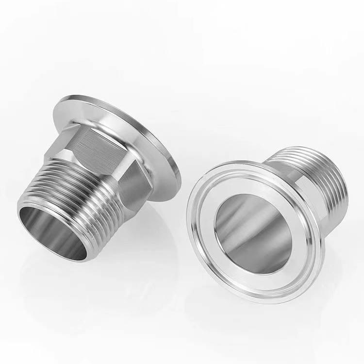 SS304 Sanitary Stainless Steel NPT Quick Connect Clamp with Threaded Chuck Joint