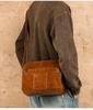 Borsa a tracolla da uomo in vera pelle - Casual da lavoro di alta gamma, strato superiore in pelle bovina