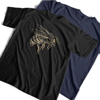 COOLMIND 100% Cotton Bees Print Unisex T Shirt Loose Bees Men Tshirt Big Size T-shirt Men Tee Shirt BEES04