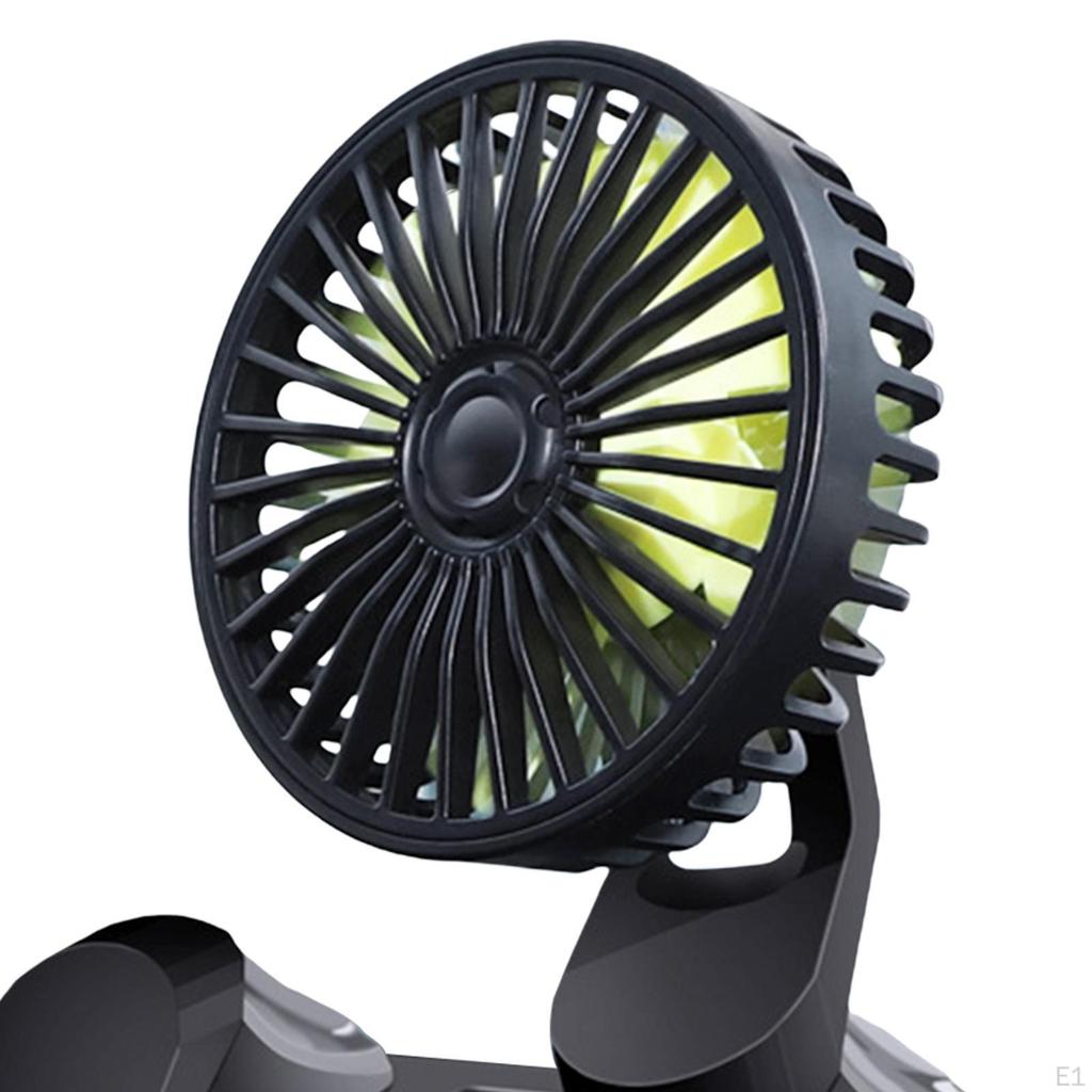 Car Cooling Fan, Vehicle Fan 3 Speeds Wind Micro USB Strong Portable Seat for