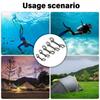 Double Ended Bolts Snap Diving Hook Clips Scubas Triggers Clip Stainless Steel Eye Bolts Snap Hook Quick Link Carabiner