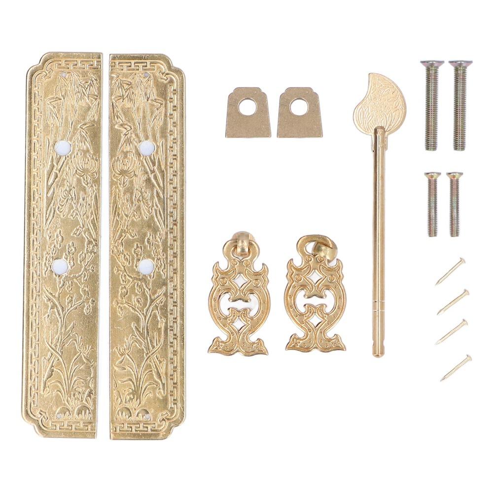 Chinese Style Cabinet Faceplate Brass Door Pull Plate Retro Cabinet Handles Dressers