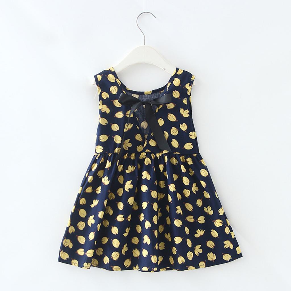 Toddler Girls Summer Princess Dress Kids Baby Party Wedding Sleeveless Dresses