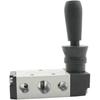 4H210-08 1/4" 2 Position 5 Port Air Manual Valve Pneumatic Control Valve 5/2 Way Hand Lever Operated Control Valve(Only 4H210-08)