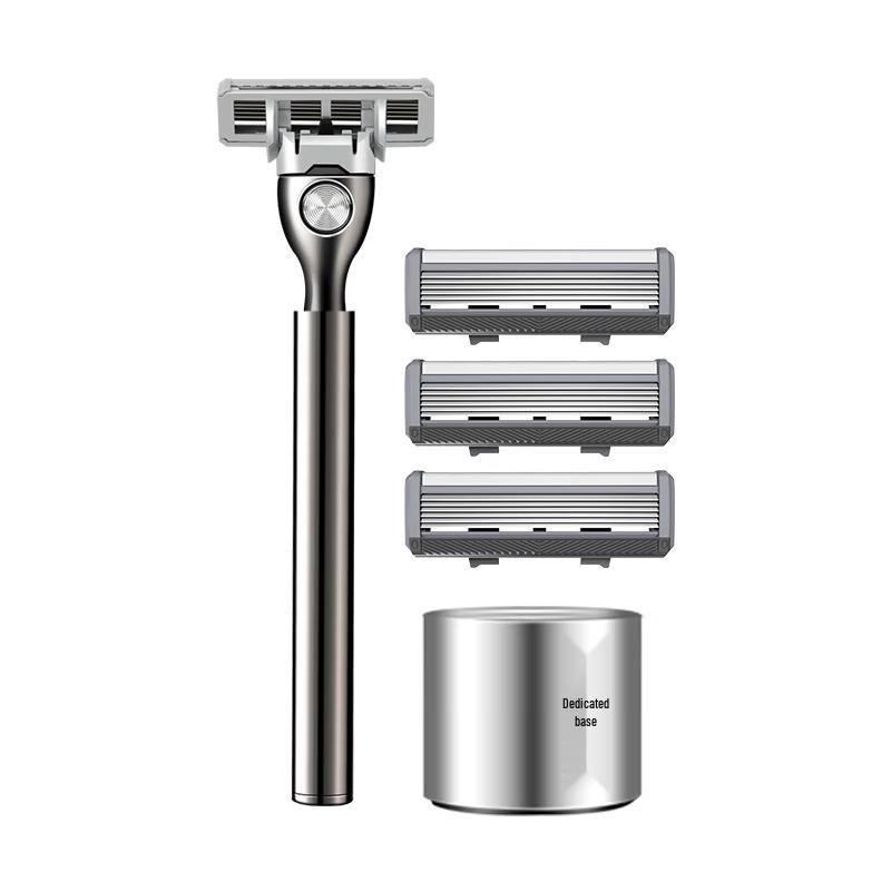 Apachi German Imported 6-Blade Manual Razor Set German Imported Blade Heads