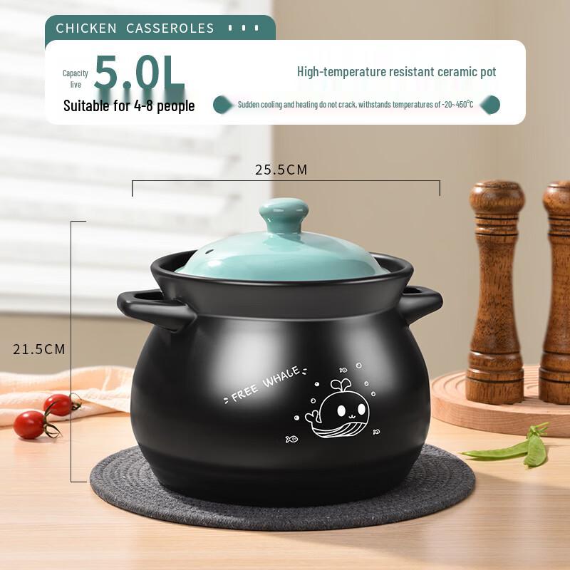PuPan Heat-Resistant Ceramic Casserole Pot