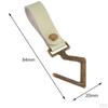 4 Pack Leather Strap Cookware Hanging Rack Hook Camping Outdoor Tools Towels Cups Hooks Hanger