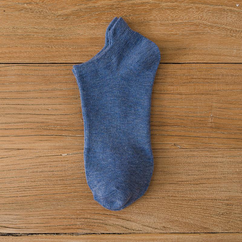 Men's Summer Breathable Low-Cut Anti-Odor Socks - Moisture-Wicking, Sweat-Absorbent, Solid Color
