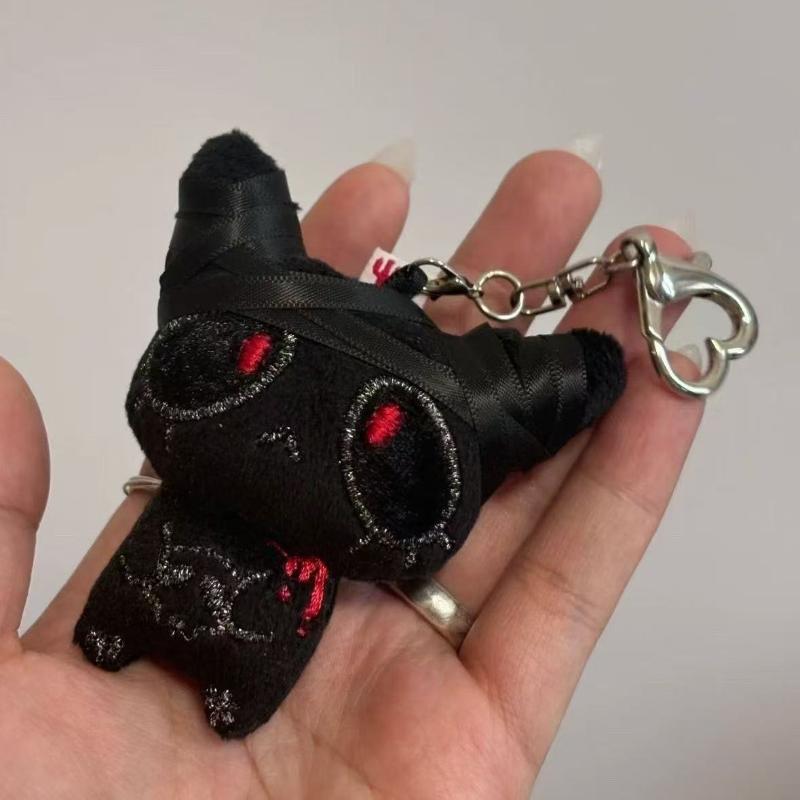1/2Pcs Creative Halloween Horror Plush Keychain Creepy Bloody Monster Doll Pendant Gothic Scary Backpack Accessories Couple Gift