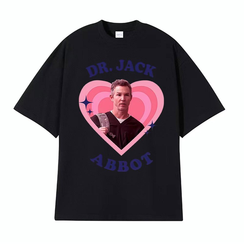 Funny Dr Jack Abbot Retro Pop Art Heart Printed T Shirts Men Women Fashion Hip Hop Oversized T Shirt Loose 100 Cotton Tshirts