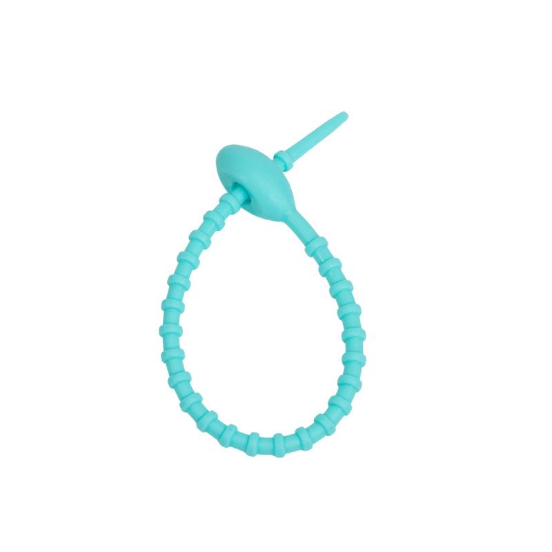 Colorful Silicone Tadpole Cable Tie: DIY Keychain, Trendy Toy, Bag Strap & Lanyard Winder