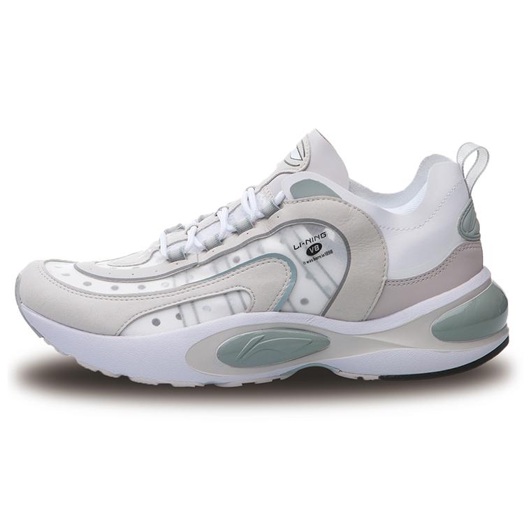 

New LiNing V8 Anti Slip And Wear Resistant Lightweight Low Top Running Shoes Men s Gray White ARHP093-11 39.5