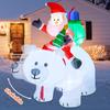Creative Movable Santa Claus Inflatables Outdoor Hanging Blow Up 2026 Christmas Decoration for Holiday Party Garden New Year