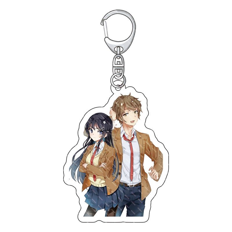 Horké Anime Rascal Does Not Dream of Bunny Girl Senpai Sakurajima Mai Cosplay Akrylové Klíčenky Doplňky Dárky pro Fanoušky