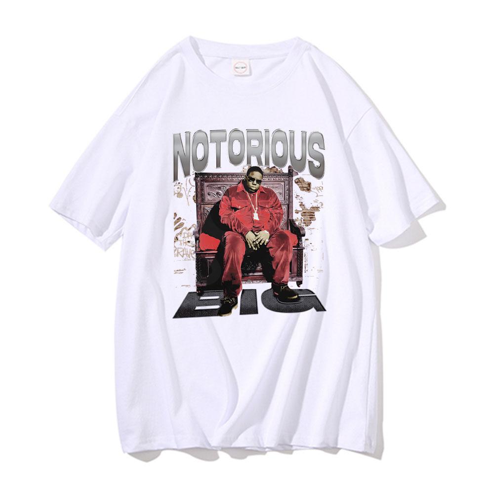The Notorious Big Graphic Print Tshirt Rap Biggie Smalls Hip Hop Vintage Oversized Tshirt Unisex Fashion Rap Trend Tshirts Tops