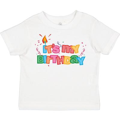 Inktastic It's My Birthday Letters Toddler T-Shirt Candle Colorful Celebration