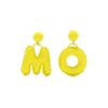 Logo Filled Effect Earrings Women Earrings Yellow A91638462