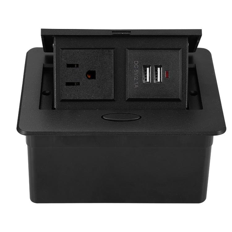125V Recessed Pop-up Conference Table Socket with USB Charging