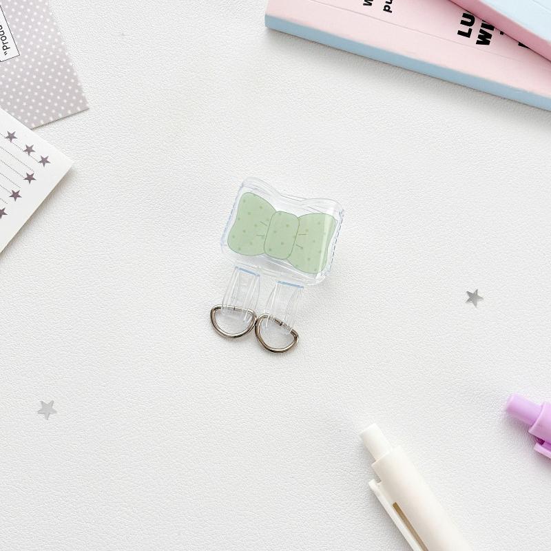 Cute Cartoon Bow Bag Expansion Buckle Creative Backpack Display Buckle Mountain Buckle Charm Transparent Bag Hanging Pendant