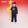 Balabala Kids' Spring/Autumn Hooded Two-Piece Set