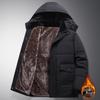 Winter Jacket Men Warm Parkas Hooded Coat Fleece Men's Jackets Outwear
