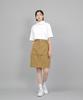 Seinteukeulu Wide Dome Half Band Midi Skirt Wdm-1305 Camel