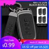 For Jeep Zinc Alloy Leather Car Key Cover Case Fob for Jeep Renegade Compass Cherokee Grand for Chrysler 300C Wrangler Car Ac