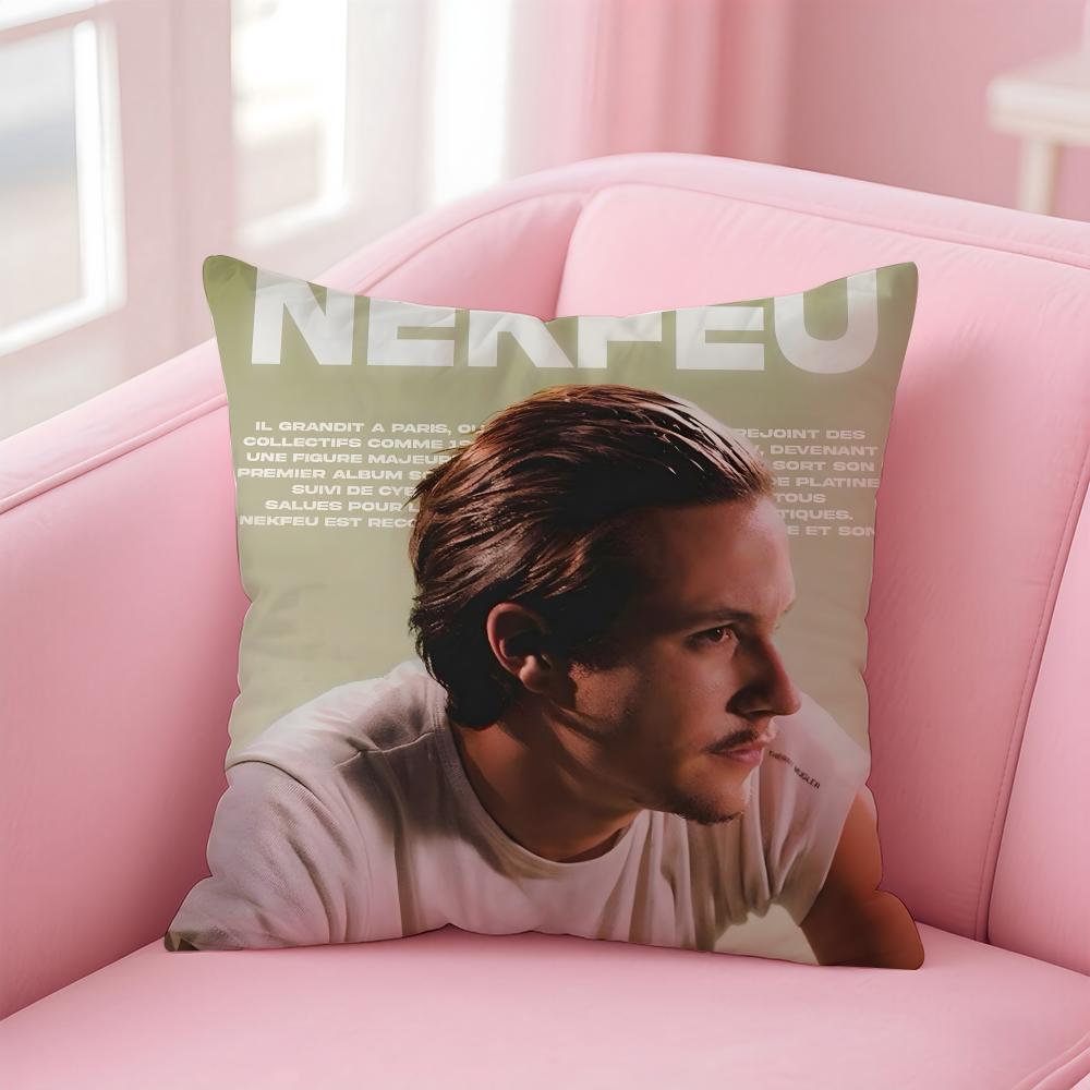 

Conscious French Rapper Singer NNekfeu Cushion Cover Pillow Case Soft Skin Friendly Fabric Concealed Zipper 30X30cm