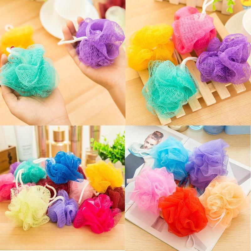 5PCS  Bath Shower Soap Bubble Body Wash Exfoliate Puff Sponge Mesh Net Ball