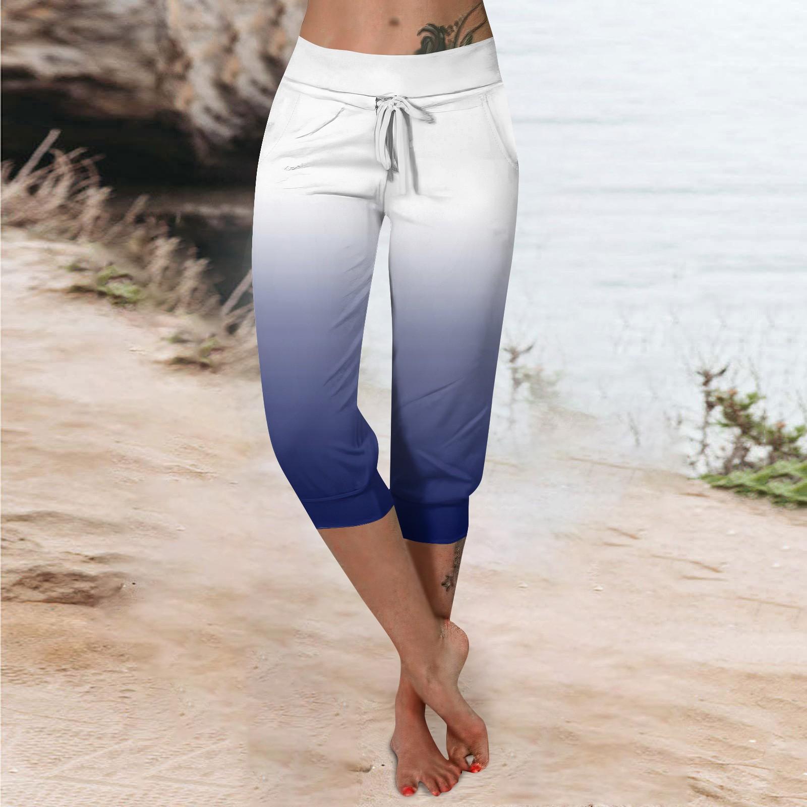 

Брюки для женщин, укороченные шорты для женщин, летние новые повседневные эластичные модные повседневные брюки XXL