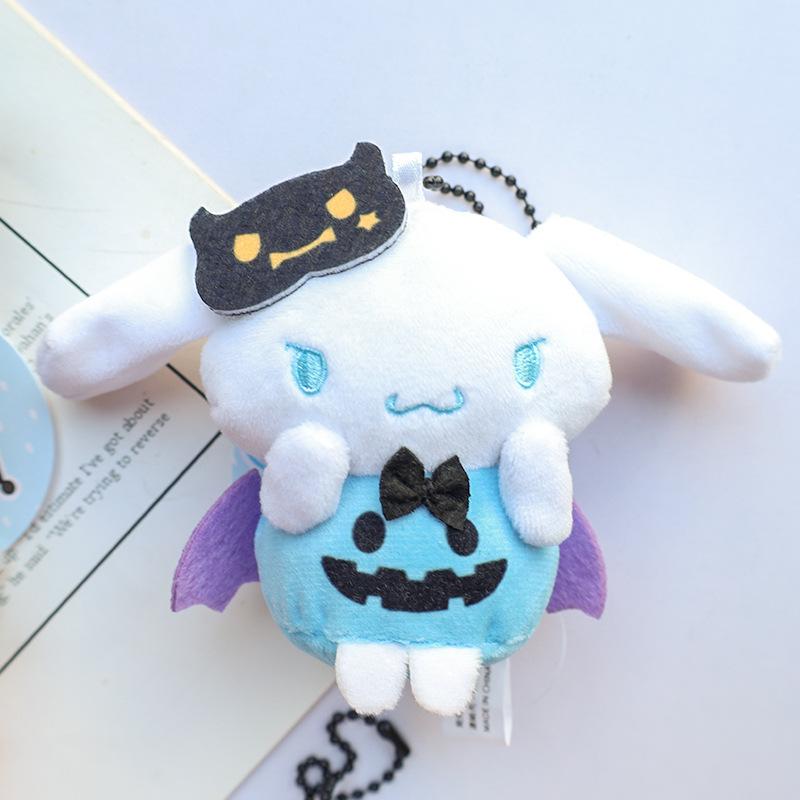 Bambola di Hello Kitty per Halloween Cinnamoroll Kuromi Kawaii Peluche Fantasma Ciondolo Portachiavi Accessori per Borsa Regali di Compleanno Giocattoli di Halloween
