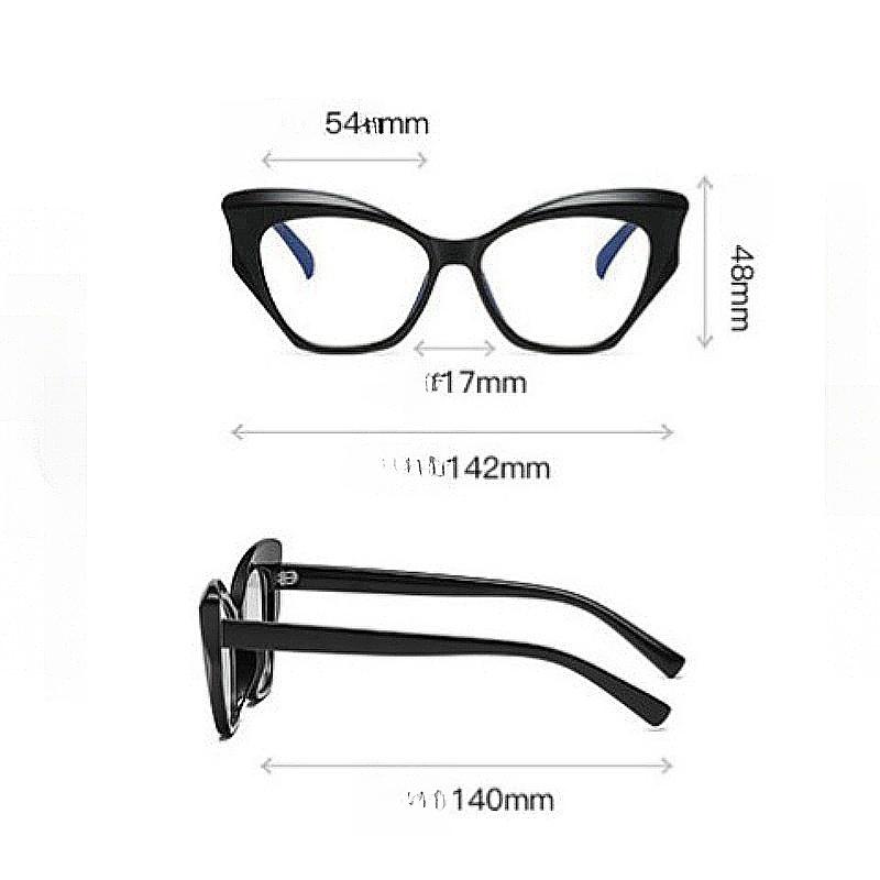 Fashion Blue Light Blocking Ladies Glasses Frame Ultralight Cat-eye Flat Glasses Optical Prescription Glasses Frame Women 62604