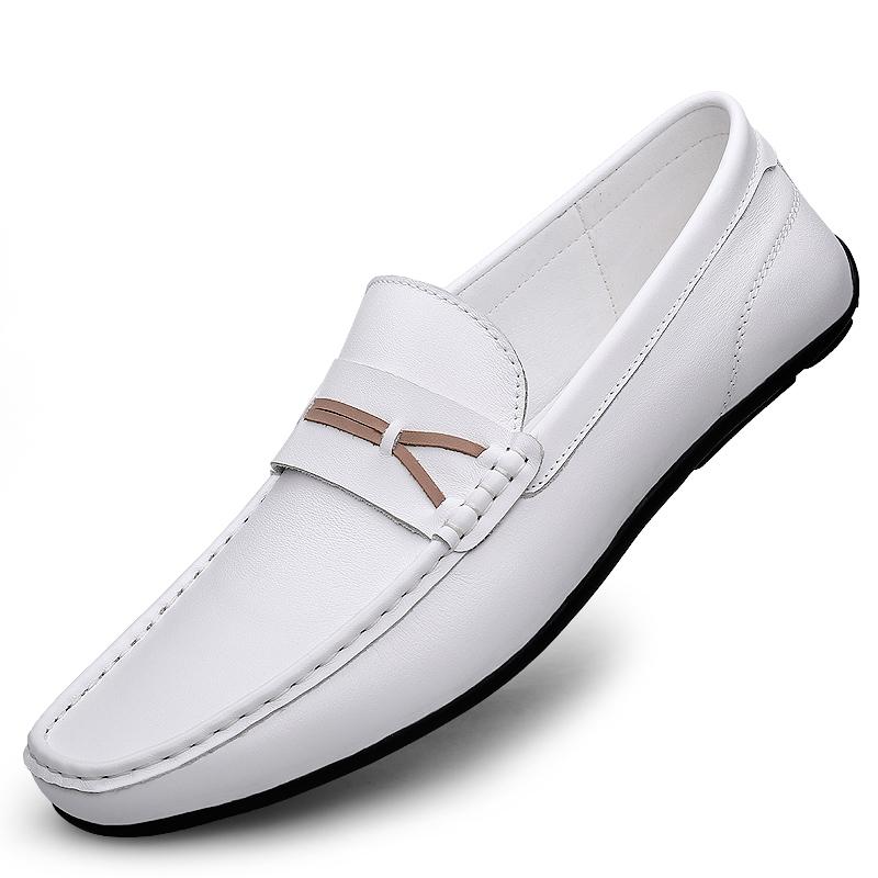 2025 Fashion Italian Loafers Men Dress Shoes Genuine Leather Slip On Flats Casual Shoes for Men Formal Marriage Wedding Shoes