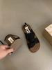 Design sense niche flat sandals shoes women's summer seaside silver cool slippers beach shoes wear Roman women's shoes