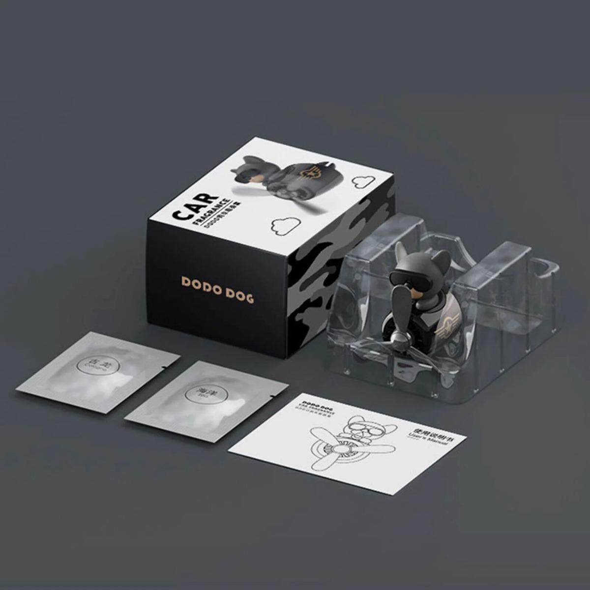 

Премиальный автомобильный освежитель воздуха с вращающимся пропеллером - милый дизайн собаки для вентиляционного отверстия автомобиля с натуральным ароматом FD + 6PC fragrans