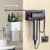 Jiabangshou Hair Dryer Holder, No Drilling Required, Bathroom Wall Storage Rack, Bathroom Hair Dryer Organizer, Hair Dryer Hanger