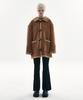 Place Studio Suede Oversized Flap Pocket Duffle Coat Jacket [Brown]