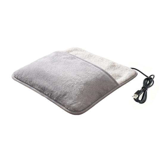 Thermal Foot Warmer USB Powered Heated Warmer, Winter Electric Feet Heating Pad, Plush Heater Cover for Under-Desk Home Office Portable Warming Pad