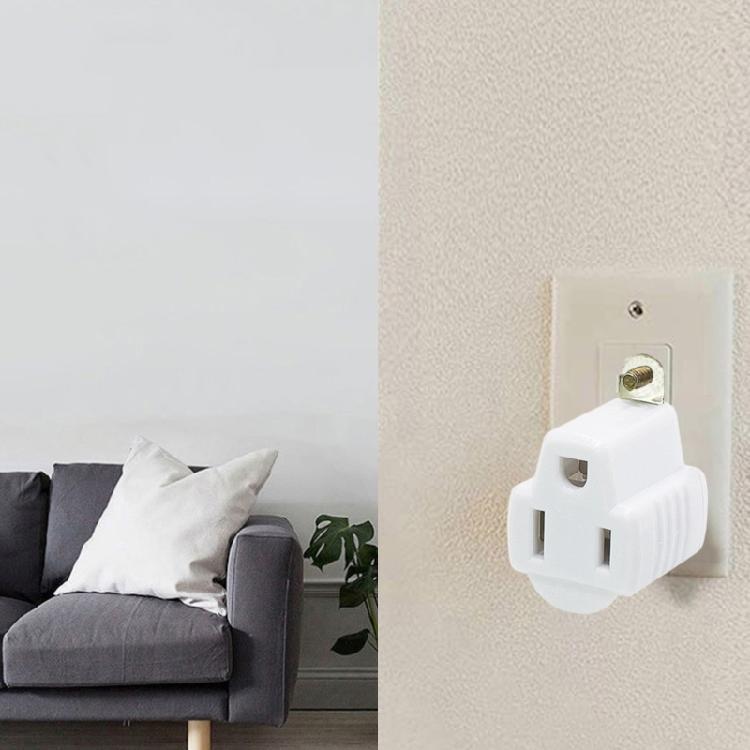 Heavy Duty Wall Plug Adapter 2 to 3 Prongs Outlet Adapter Grounding Plugs Adapter Fast Charging Travel Adapter Enduring