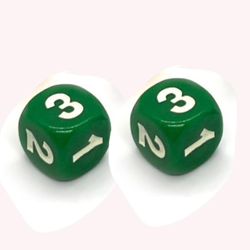 10Pieces Number 1 2 3 123 D6 14Mm Acrylic Dice 6-Sides Dices For Board Game Cubes 6 Colors Learning Game Accessories