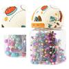 500Pcs Beads Needles Quilting Pins in Orange Fabric Covered Pin Cushion Bottle Sewing Craft
