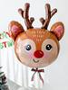 2pcs Cartoon Deer Shaped Decorative Balloons, Christmas Elk Head, Christmas Party Decorations, Holiday Party Decorations